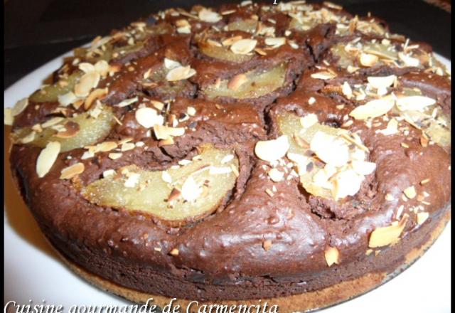 Brownie chocolat et poires