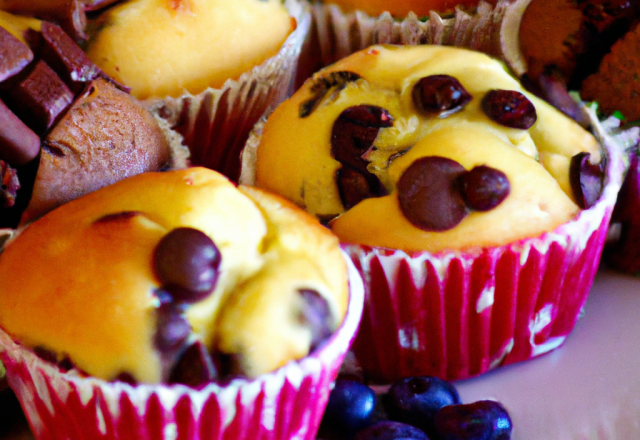 Muffins extras au fruits ou chocolats