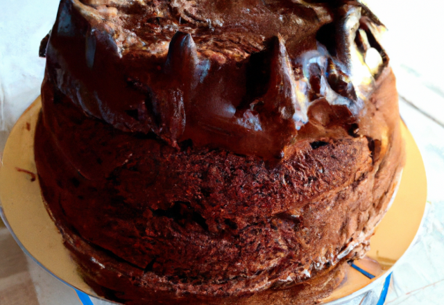 Gâteau au chocolat et sa ganache