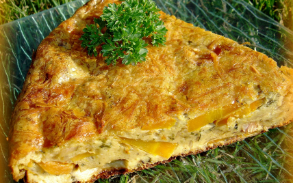 Gâteau de carottes sautées aux lardons et fromage