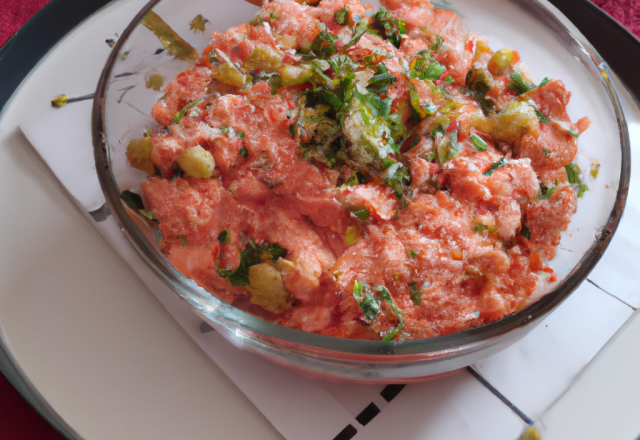 Tartare de saumon au thermomix