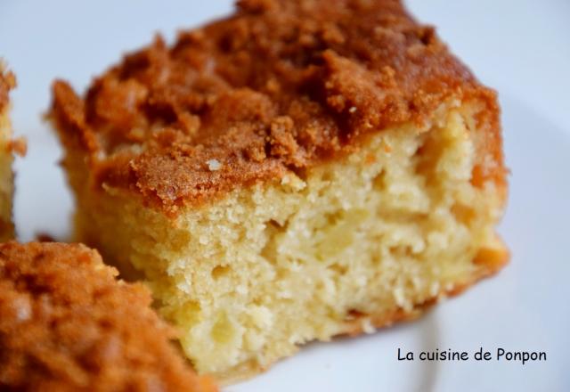 Carré moelleux aux pommes et spéculoos