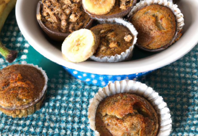 Muffins banane, salidou et céréales