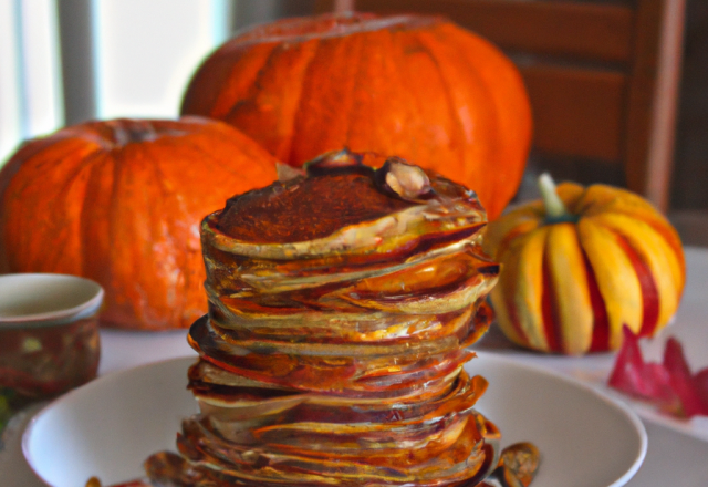 Pancakes de potiron aux châtaignes