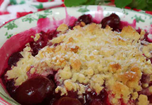 Crumble aux cerises