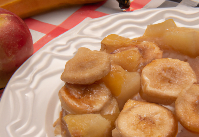 Tarte aux pommes et sa compote pomme-banane