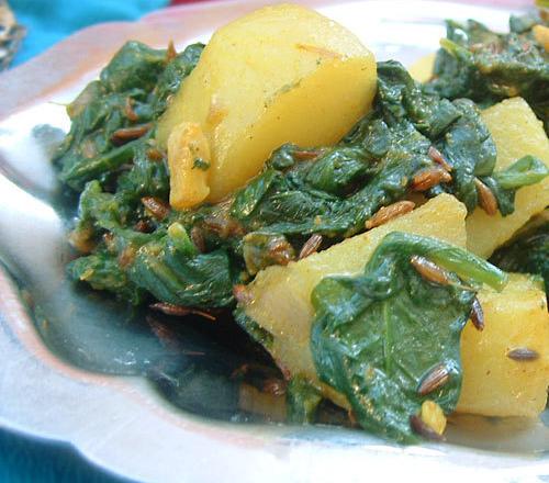 Recette indienne Aloo palak