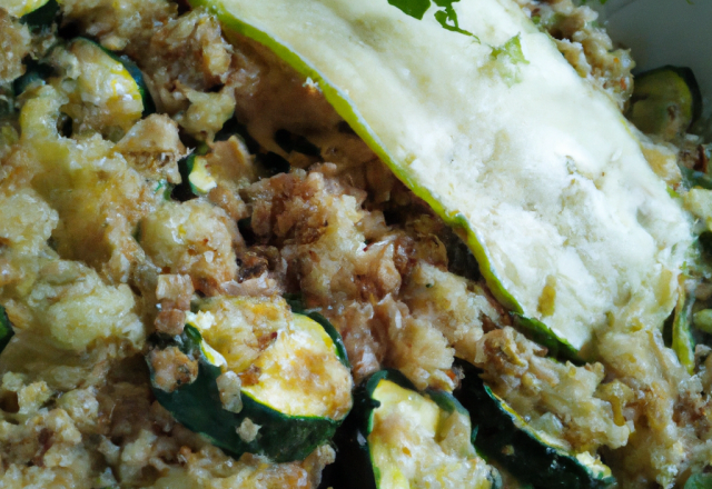 Crumble de courgettes au chèvre maison