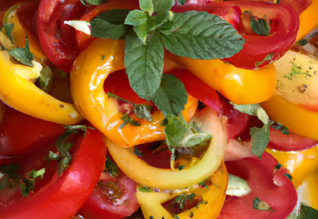 Salade de piments et tomates