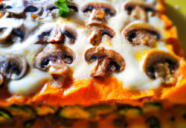 Lasagnes courge et champignons