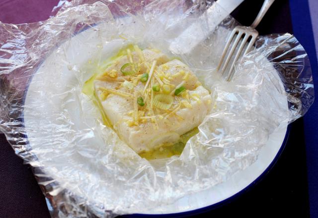 Papillote de cabillaud gingembre et citronnelle