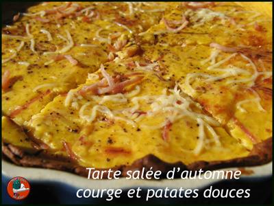 Tarte salée d'automne courge patates douces