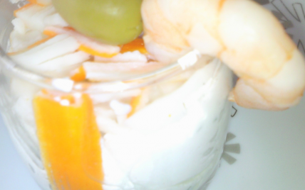 Verrine au surimi et chèvre doux