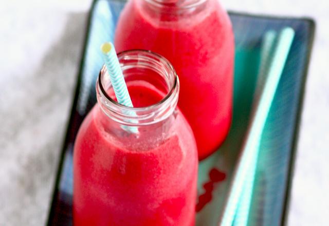 Smoothie fruits rouges et coco