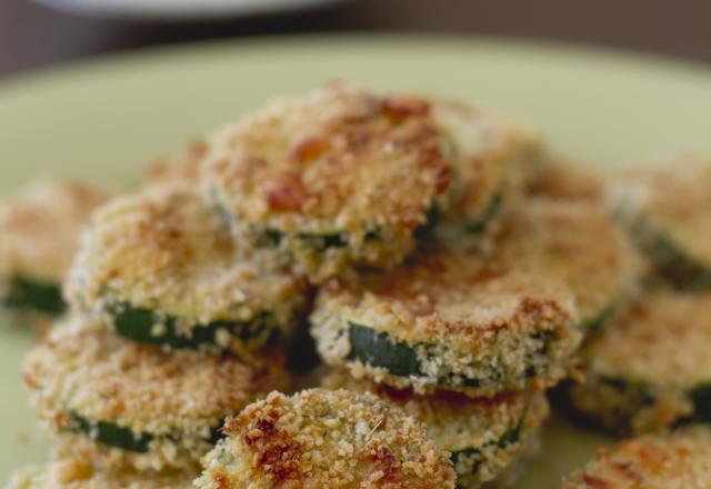 Rondelles de courgettes panées au parmesan