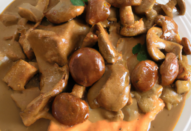 Escalopes de veau sauce Madère Cruz & girolles