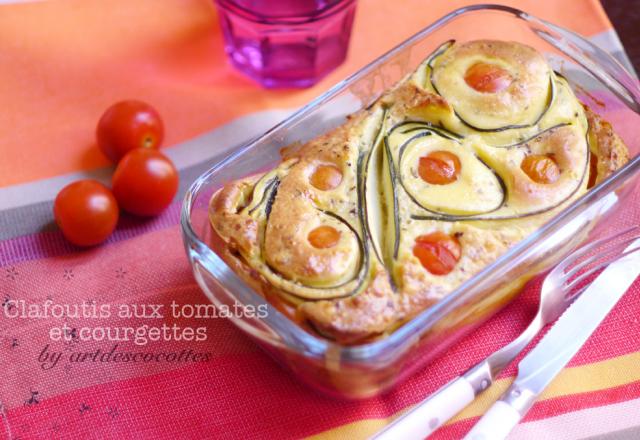 Clafoutis aux tomates et courgettes