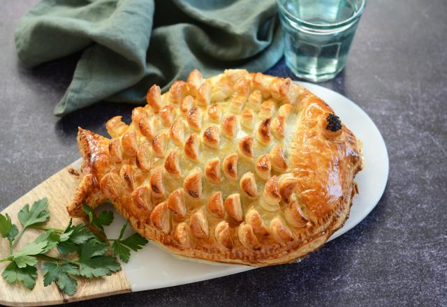 Tourte Galette au saumon et aux épinards