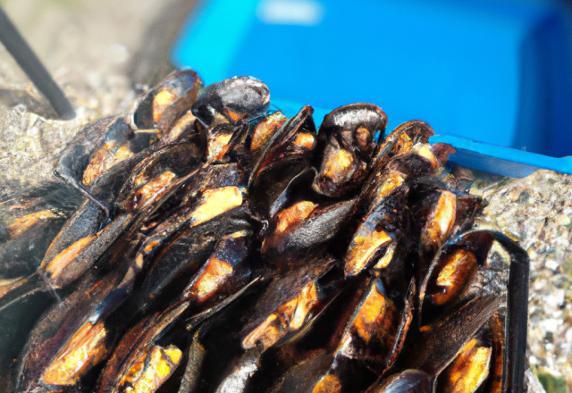 Papillote de moules de bouchot au barbecue