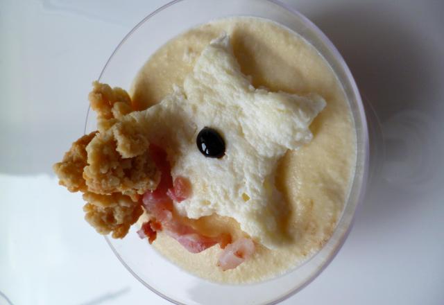 Îles flottantes au comté façon crumble