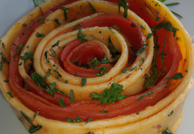 Biscuit roulé à la tomate et aux fines herbes