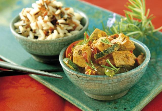 Sauté de Tofou au curry et petits légumes