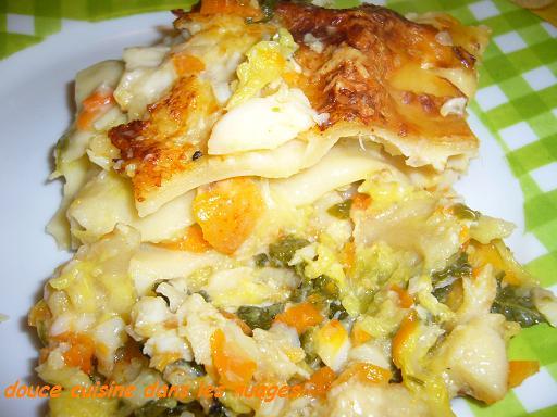 Lasagne chou vert-haddock