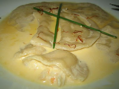 Ravioles de scampis à  la crème