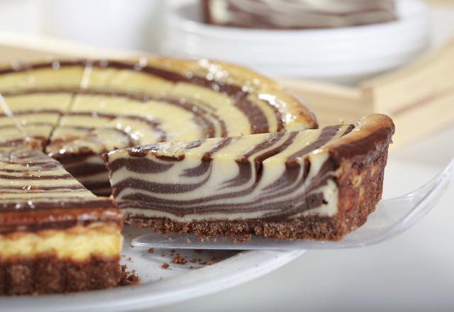 Zebra cheesecake aux 2 chocolats