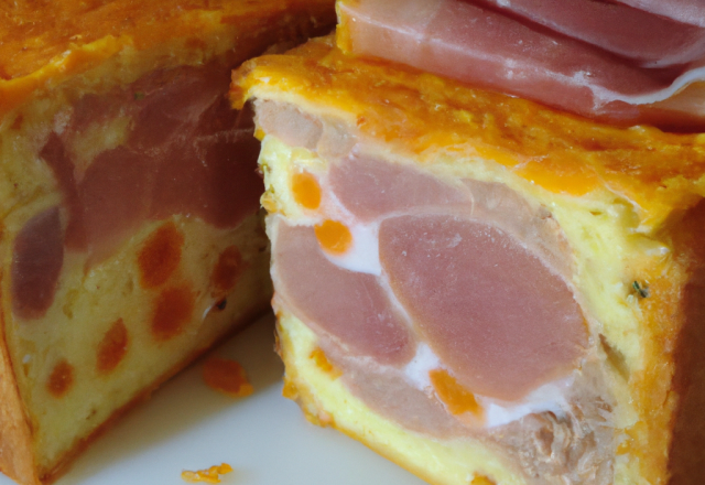 Cake au jambon et mimolette