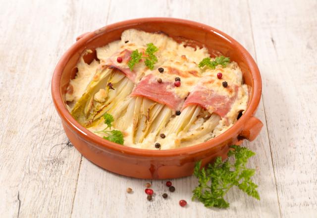 Endives au jambon gratinées