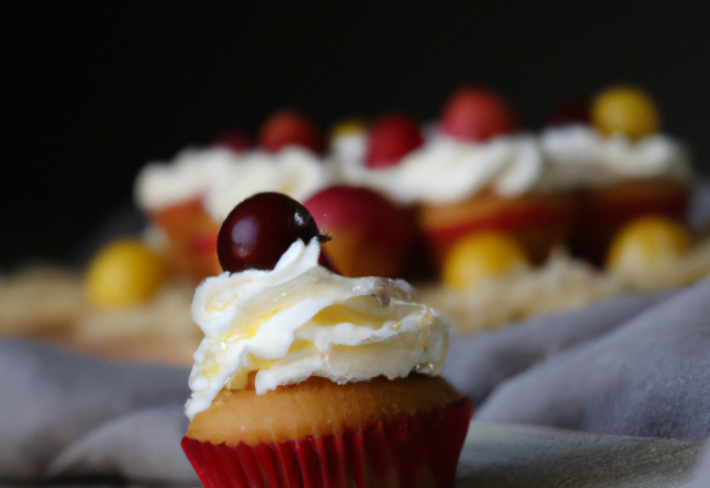 Cupcakes aux fruits rouges et à la chantilly