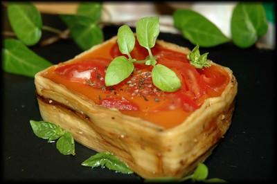 Terrine de tomates fraîches et aubergines