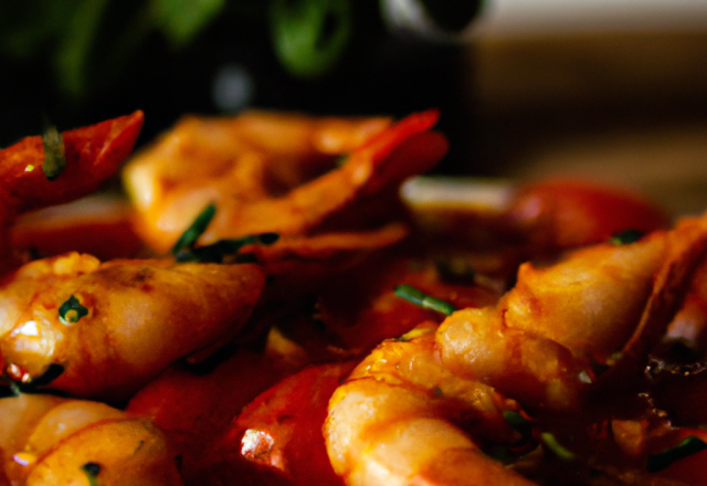 Gambas à la sauce tomate