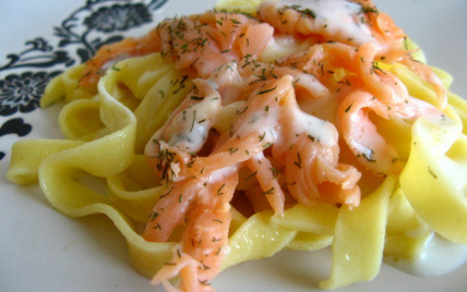 Tagliatelles au saumon faciles