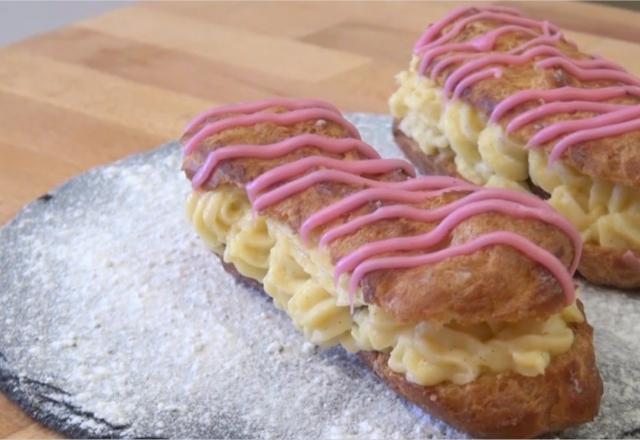 Éclairs roses bonbon