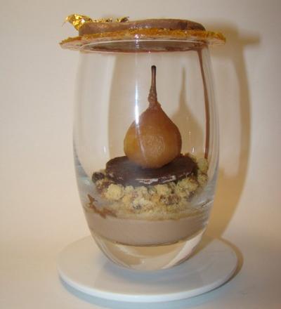 Poire Belle-Hélène en verrine revisitée