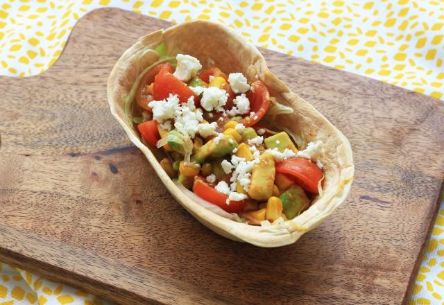 Tacos veggie avocat et tomates