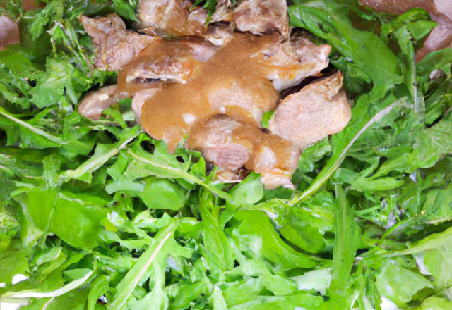 Agneau sur son lit de roquette