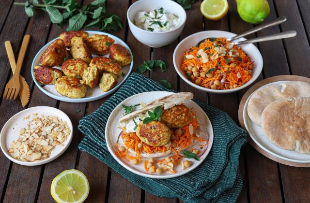 Boulettes de poulet façon keftas, gratin de gnocchis à l'italienne, flans de courgette aux amandes, bruschetta : le menu de la semaine du 26 au 30 septembre