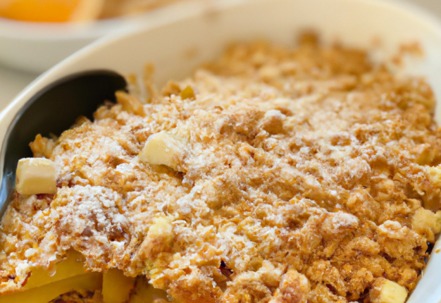 Crumble aux pommes aux notes d'orange