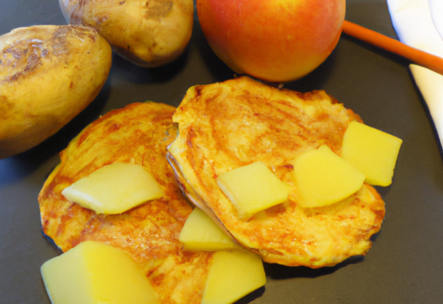 Galettes de pommes de terre et de Cantal entre deux à la poële