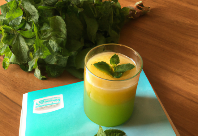 Jus de pomme à la menthe