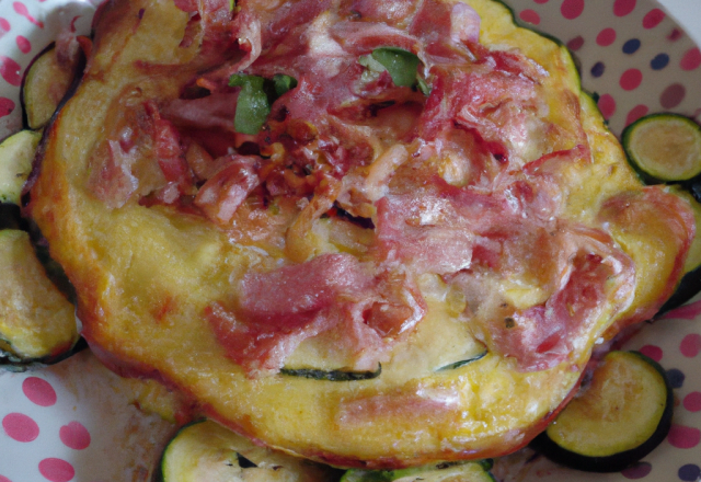 Clafoutis de courgettes et jambon