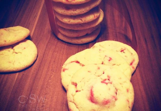 Cookies aux pralines roses