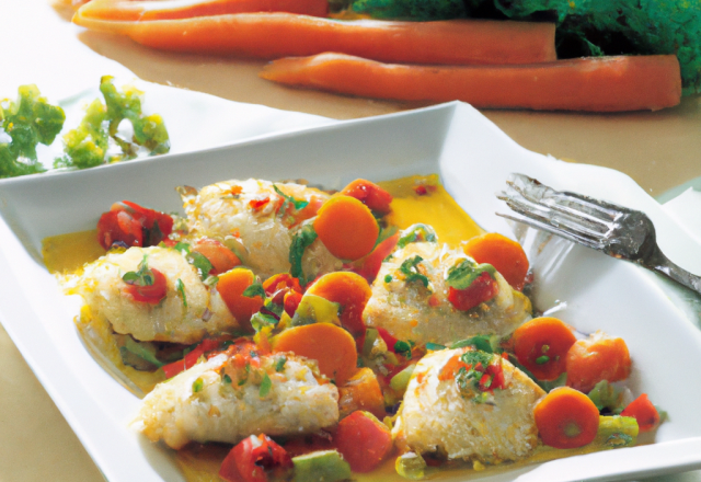 Quenelles de poisson aux petits légumes