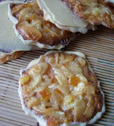 Florentins à l'orange et au chocolat blanc