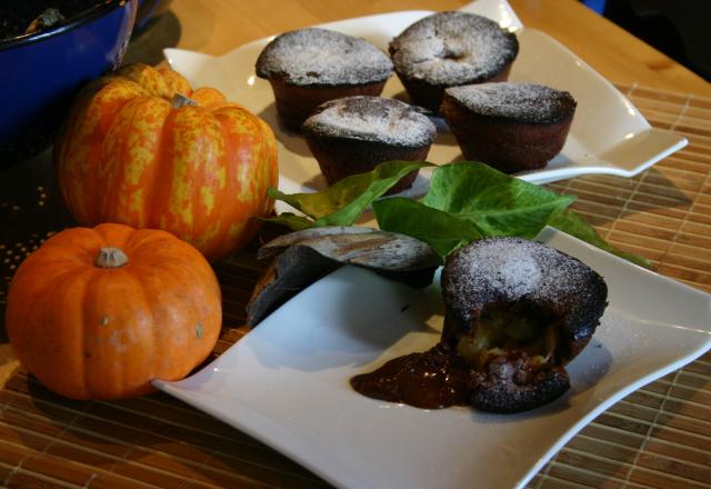 Fondant au chocolat et sa fraîcheur exotique