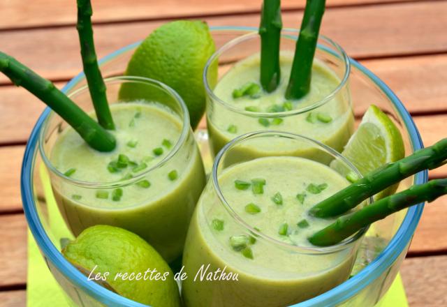 Gaspacho aux asperges et citron vert