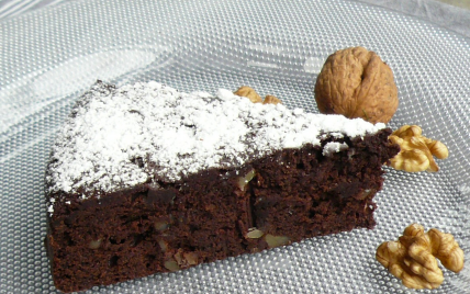 Fondant douceur au chocolat, crème de marrons et noix